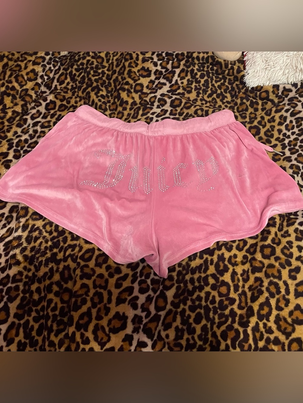 Juicy Couture Light Pink Rhinestone Shorts